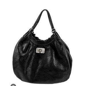 #1612 Marc by Marc Jacobs Black Leather Slouchy Hobo Bag Shoulder Bag Purse